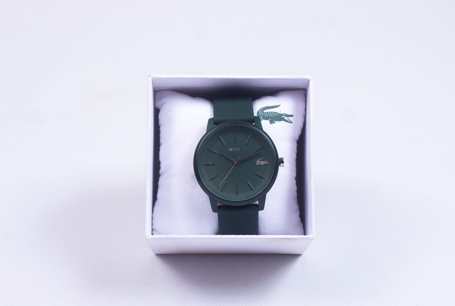 LACOSTE Men&#39;s TR90 with Rubber Strap Green Colour