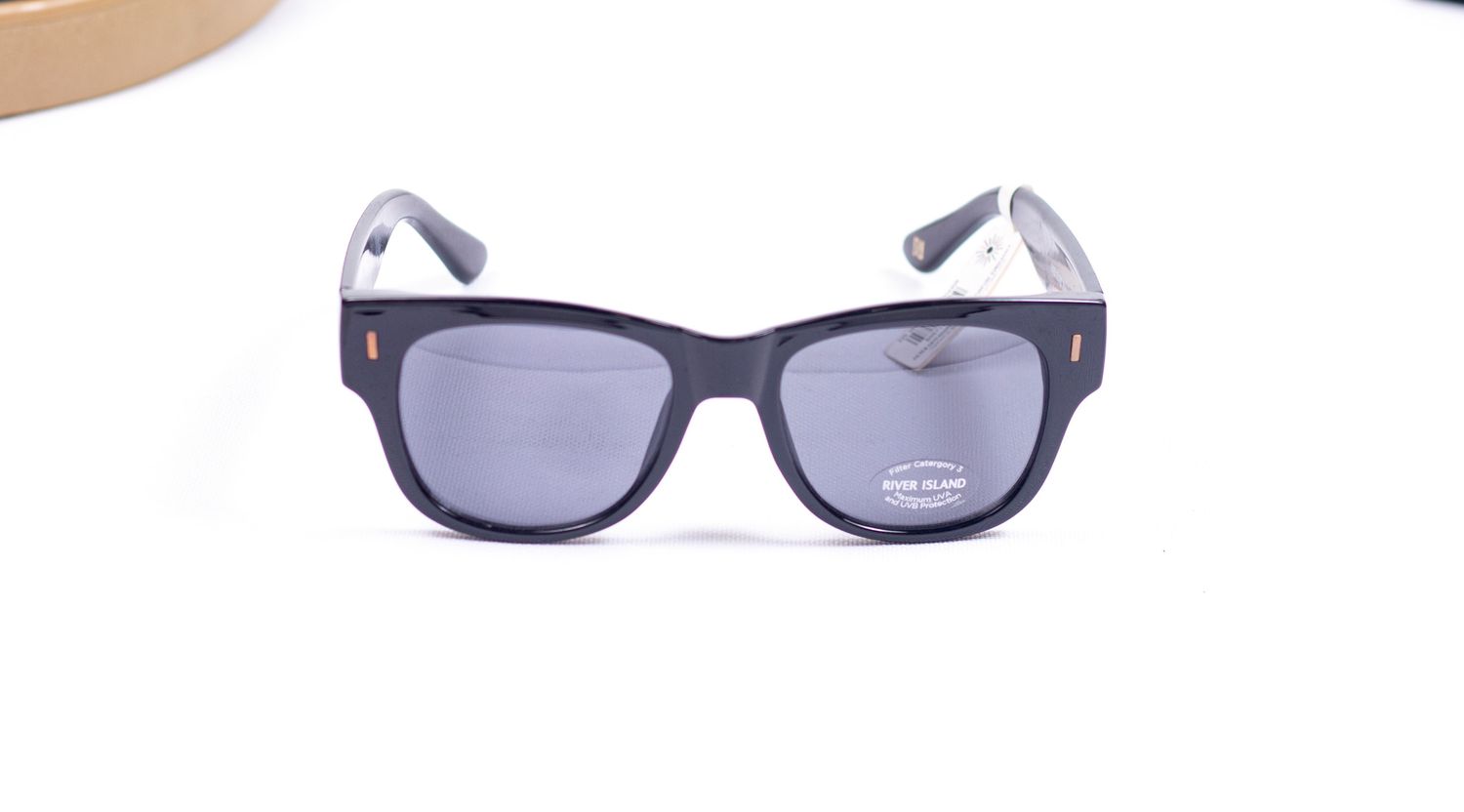 River Island Monogram Arm Retro Sunglasses