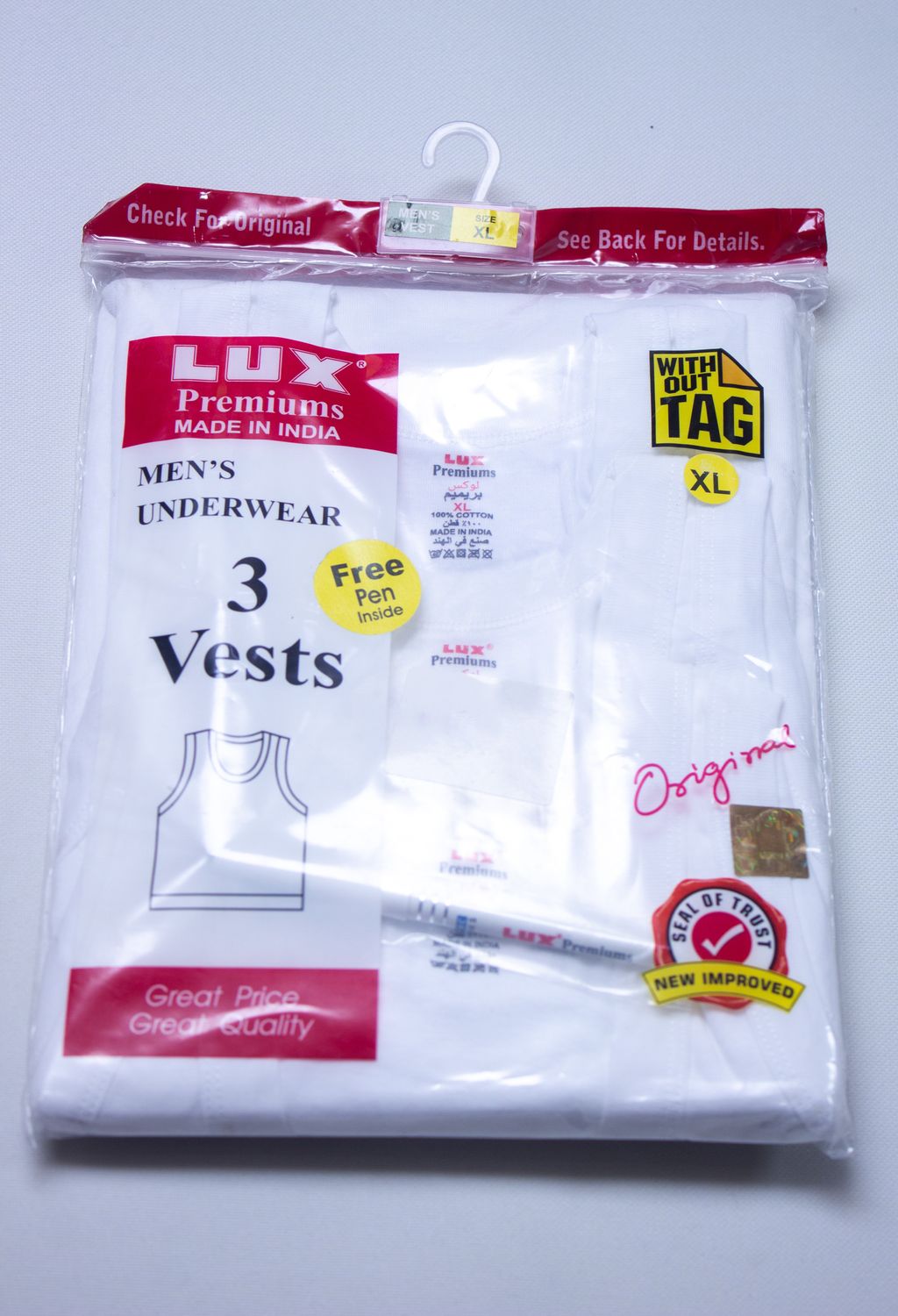 LUX PREMIUM UNDERWEAR VEST XL