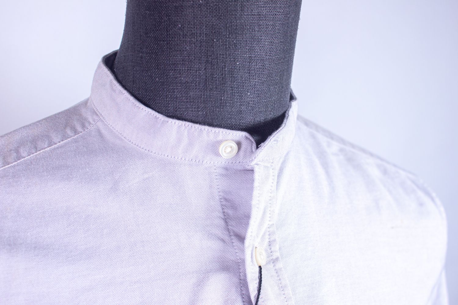 Zara Mandarin Styled Shirted Grey