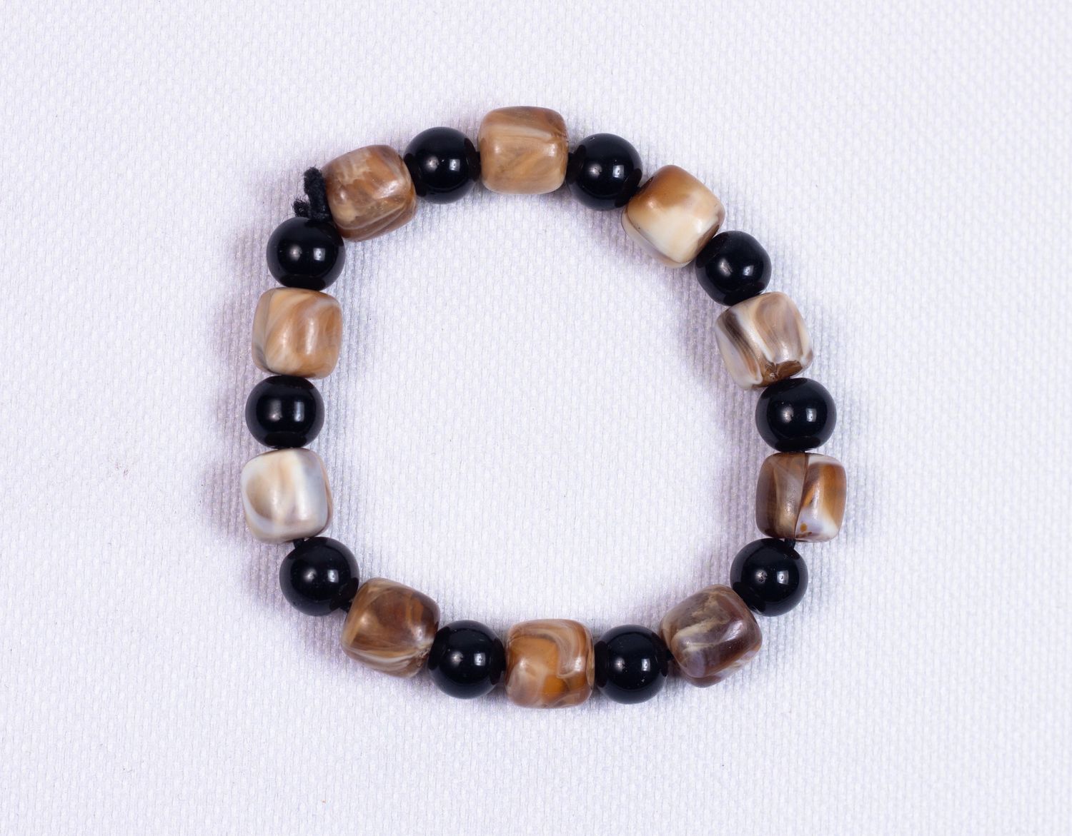 Marble and Black Beads