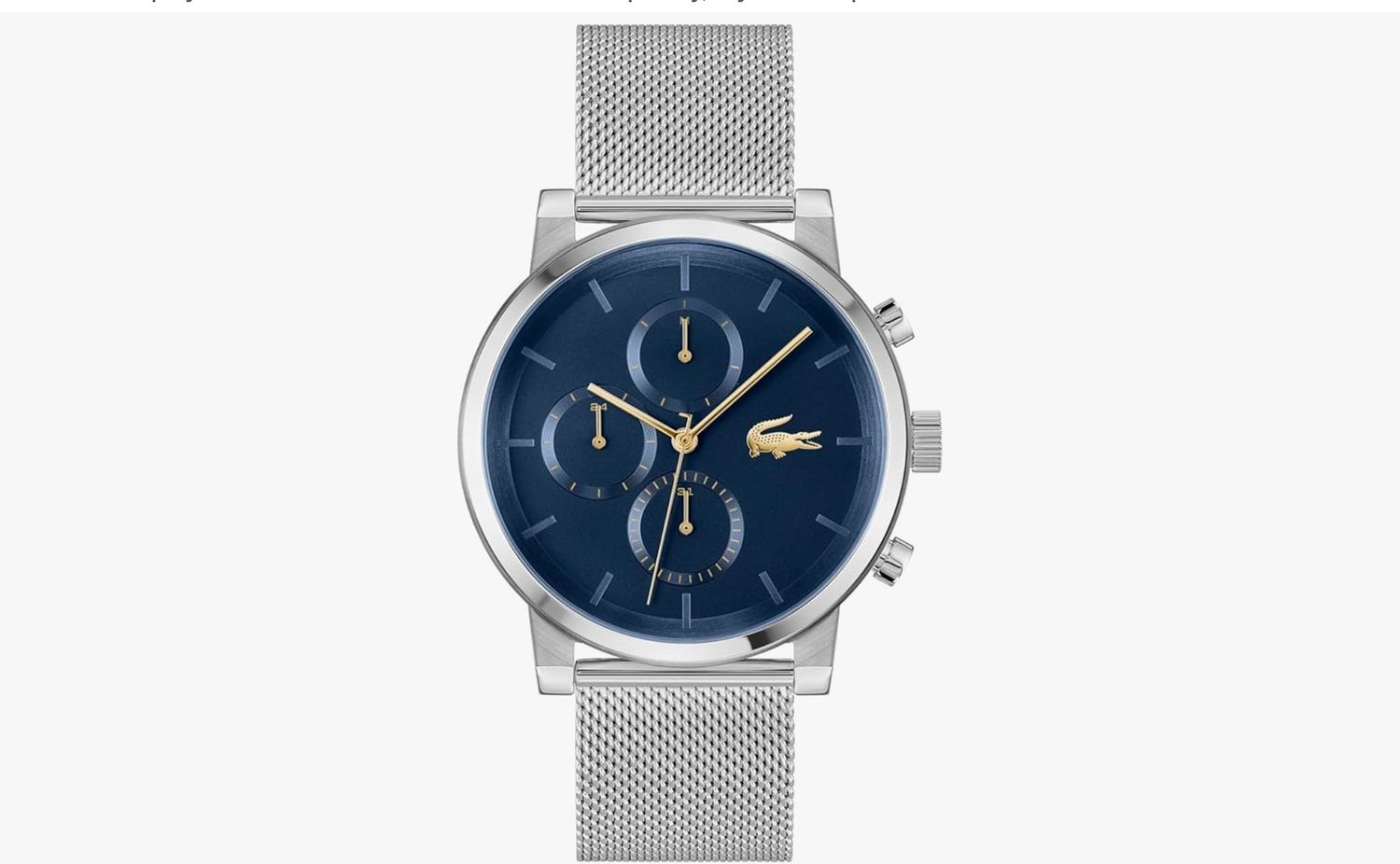 Lacoste Replay Men's Stainless Steel Watch With Blue &amp; Gold Dial.