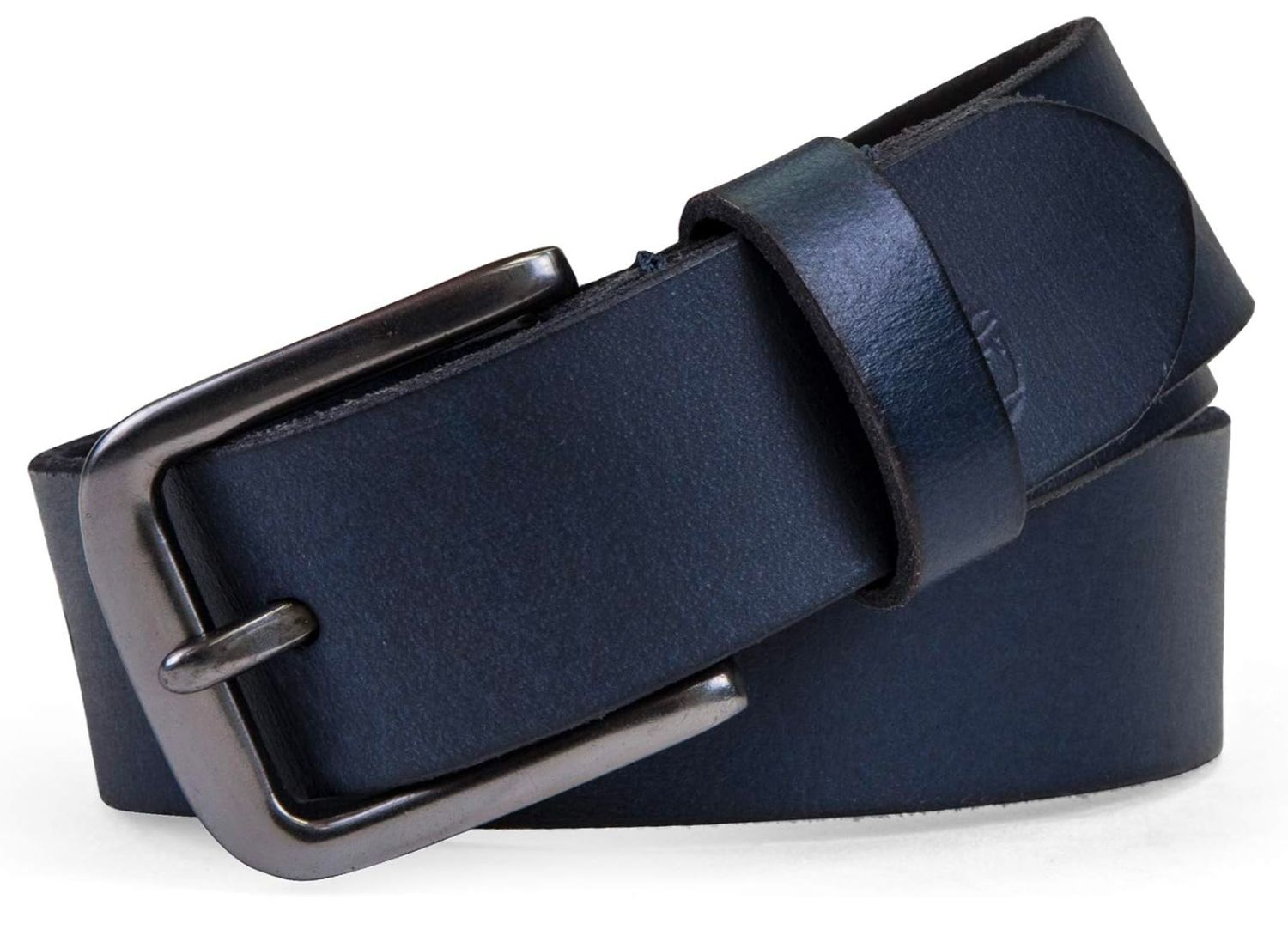 Timberland Classic Buckle Leather Belt In Navy Blue