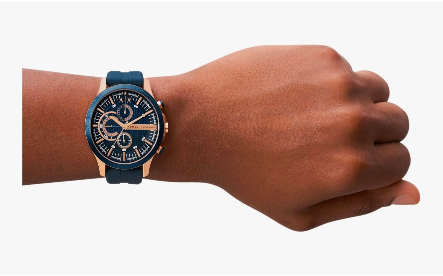 Armani Exchange AX (Blue)  Chronograph Watch for Men with Silicone Band