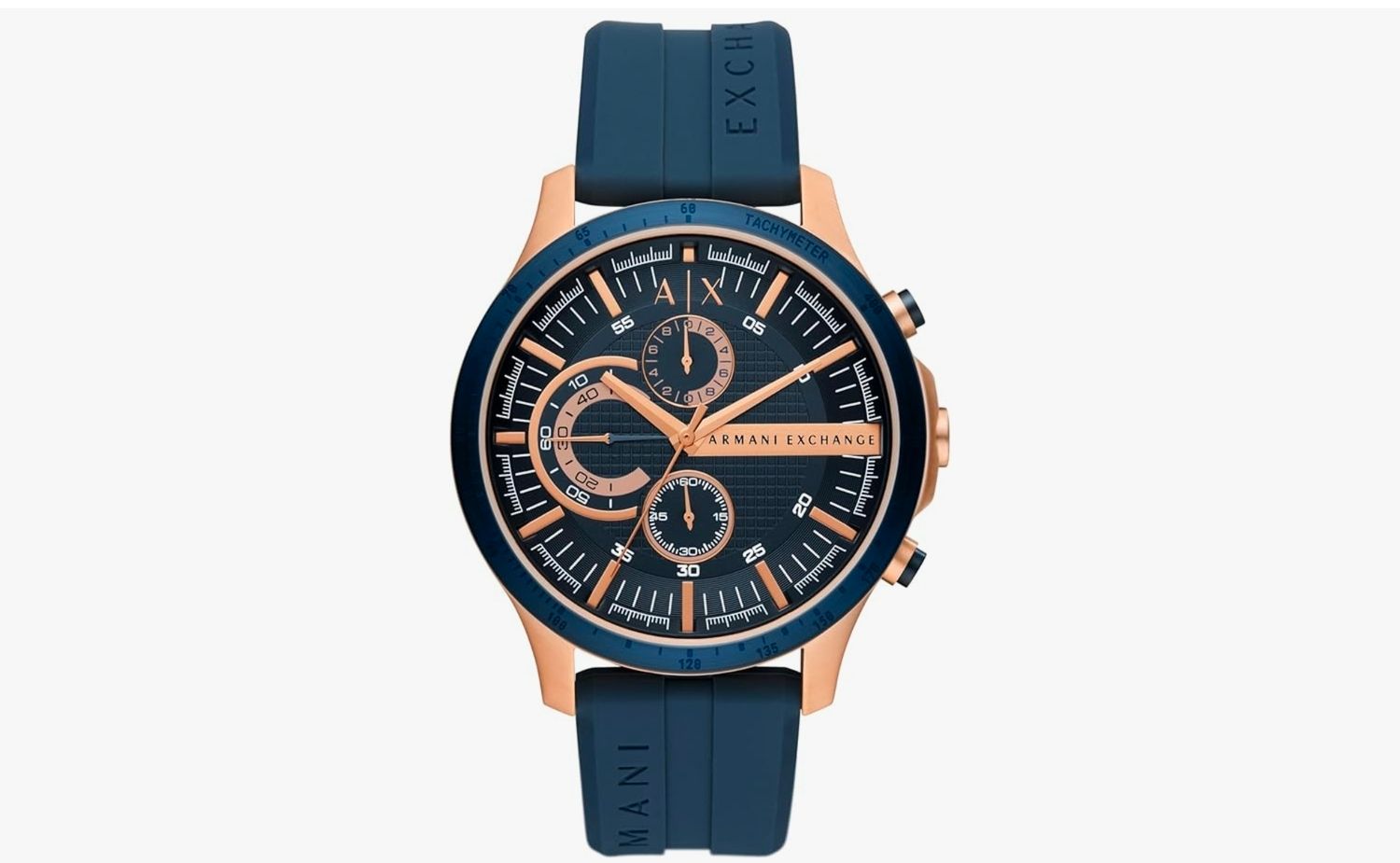 Armani Exchange AX (Blue)  Chronograph Watch for Men with Silicone Band