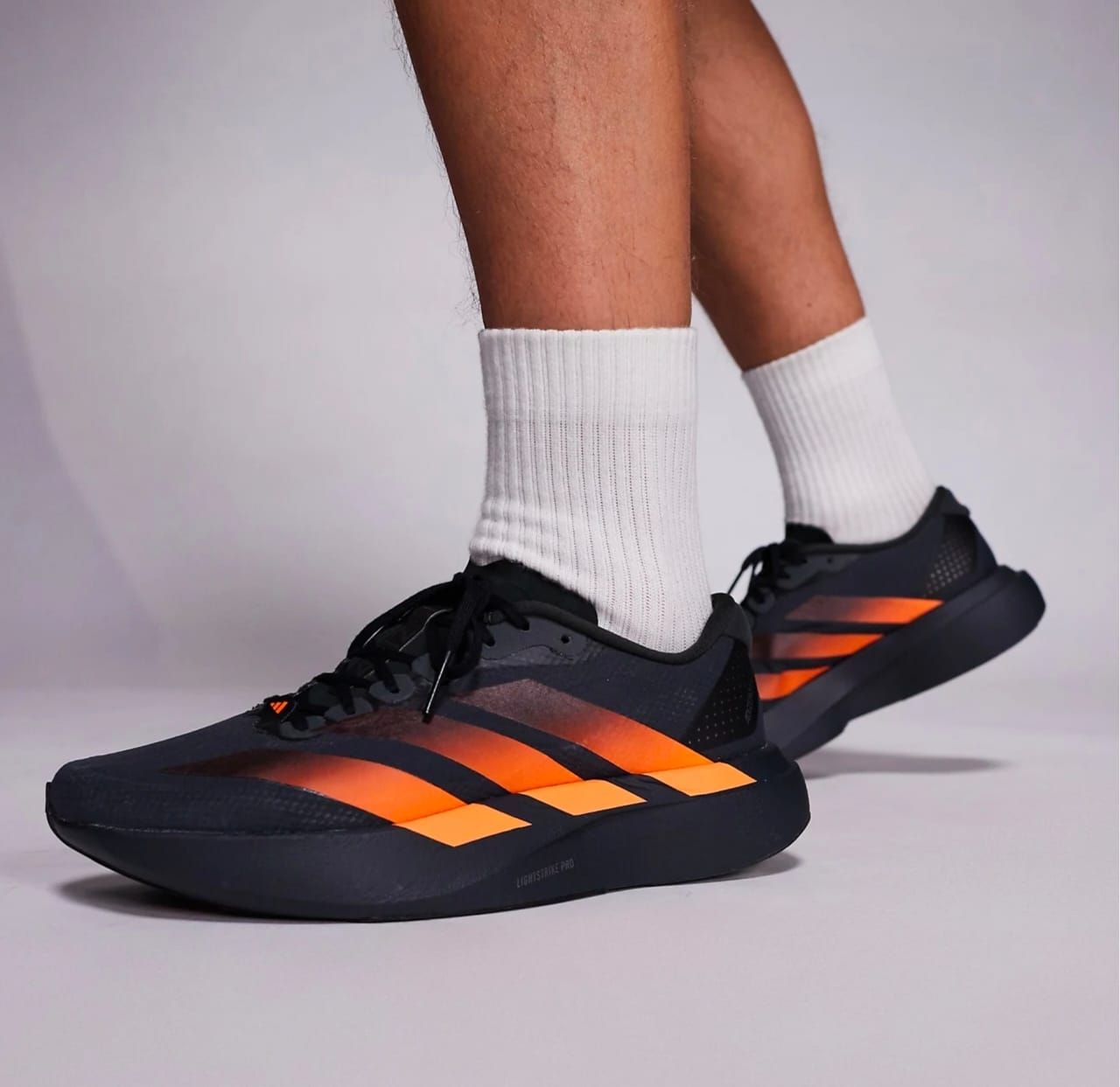 Adidas Running Adizero EVOTrainers In Black &amp; Orange