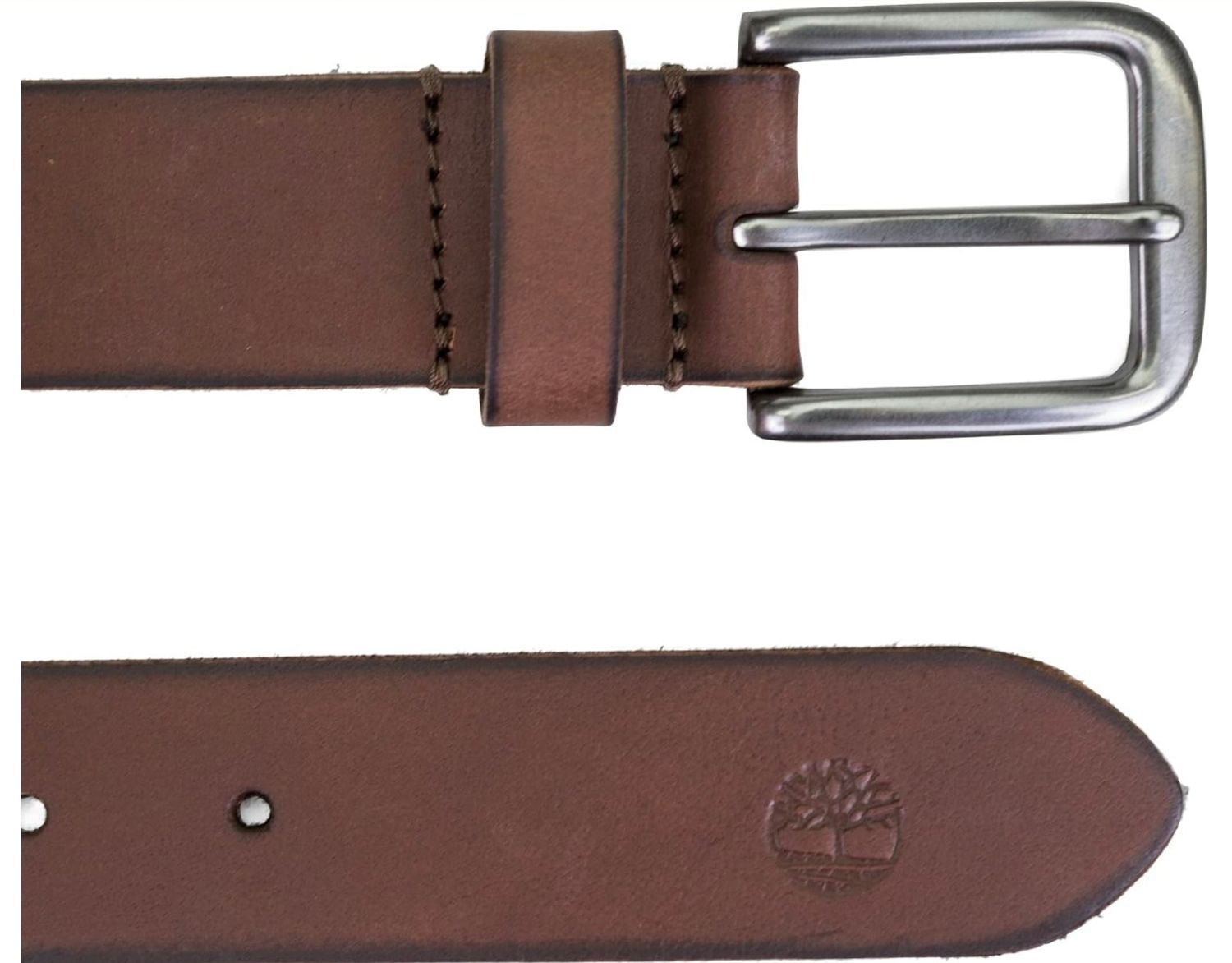 Timberland Classic Buckle Leather Belt In Brown 