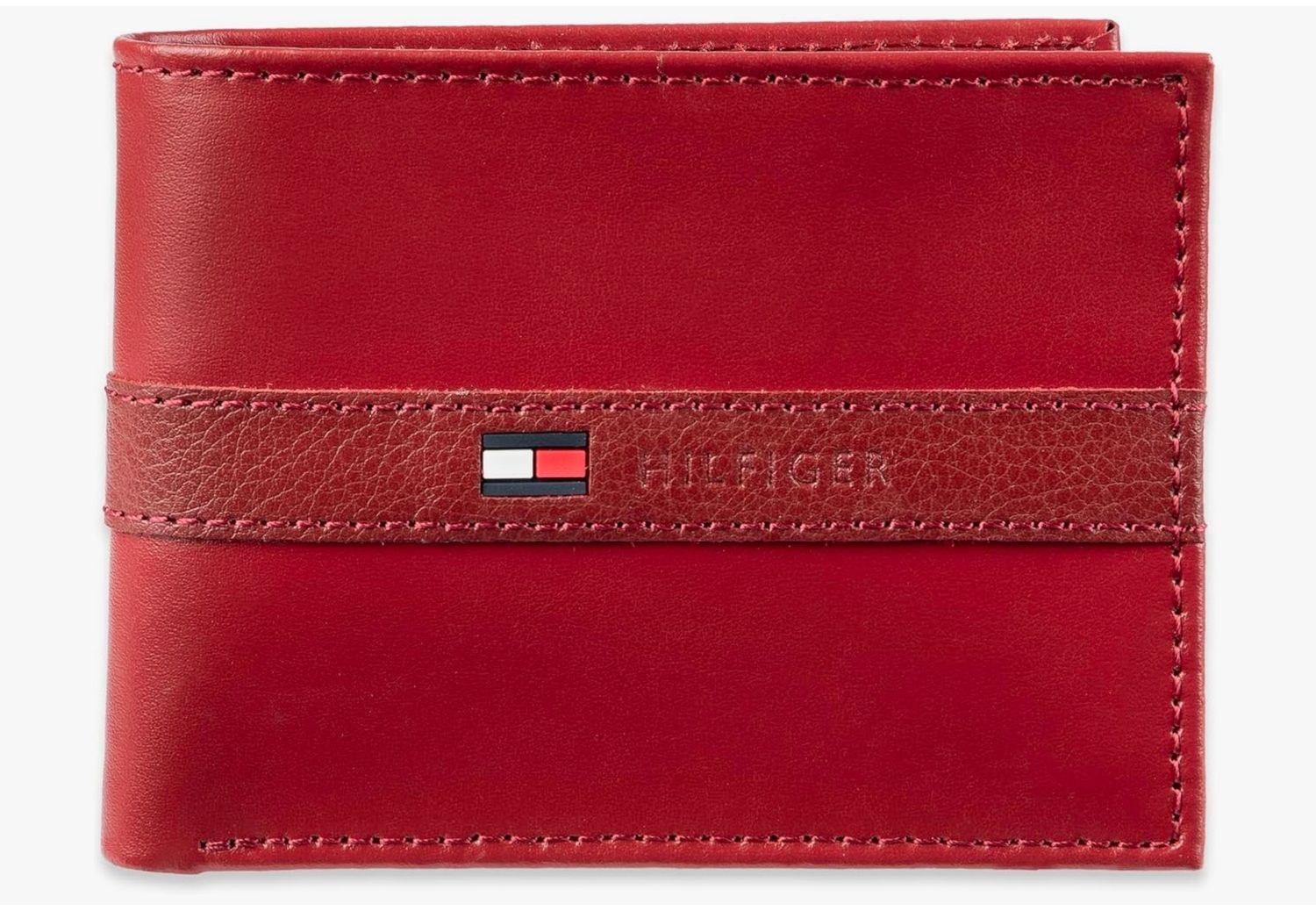 Tommy Hilfiger Men’s Leather Wallet In Red 