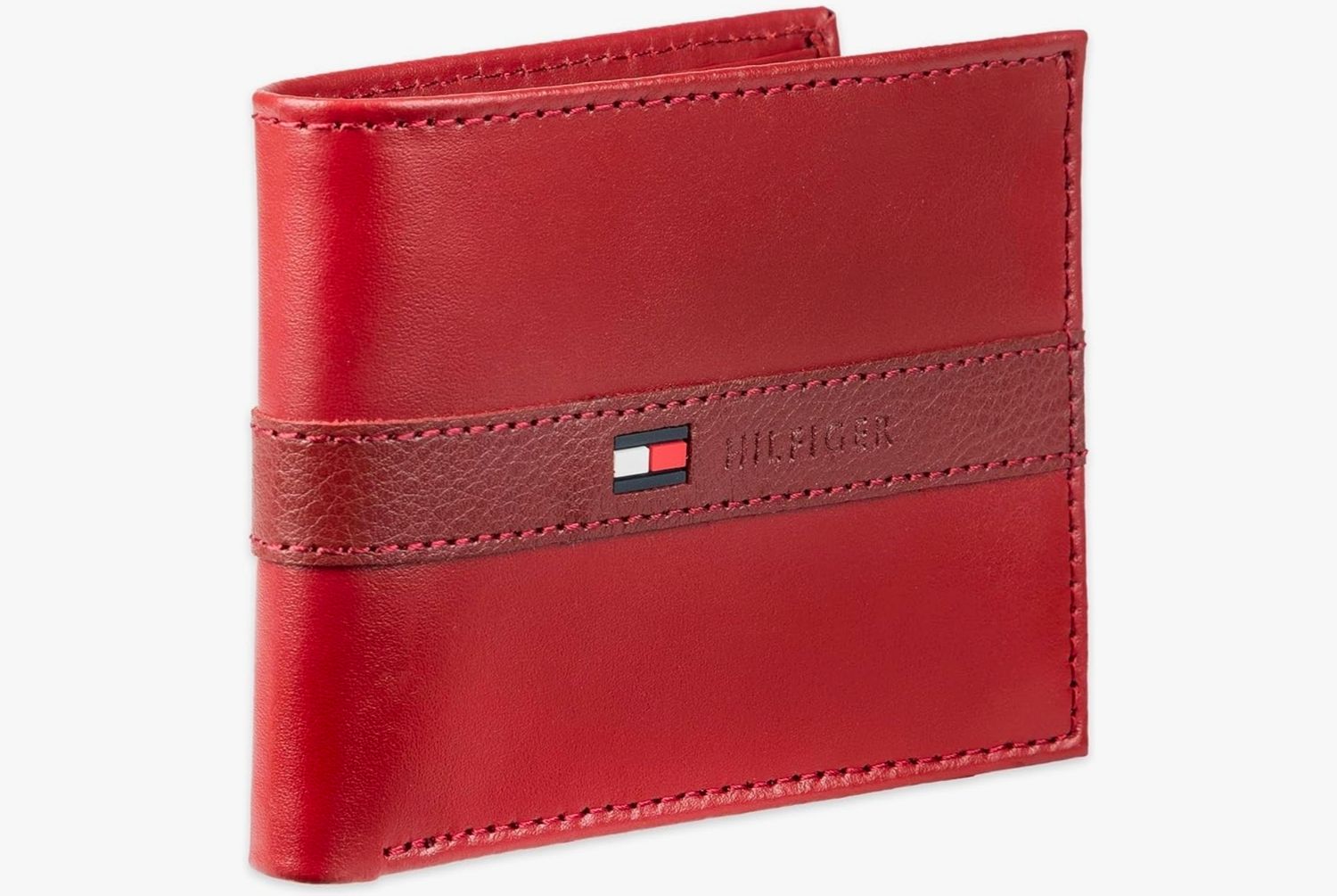 Tommy Hilfiger Men’s Leather Wallet In Red 
