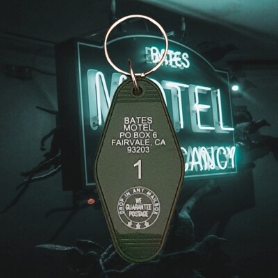 Vintage style Bates Motel key fob by The 3 Sisters Design Co.