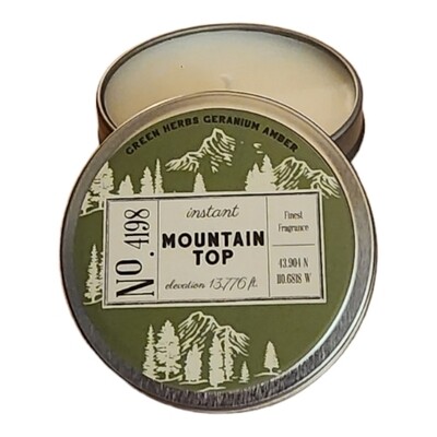 Instant Mountain Top 100% Soy Wax Candle by The Coin Laundry