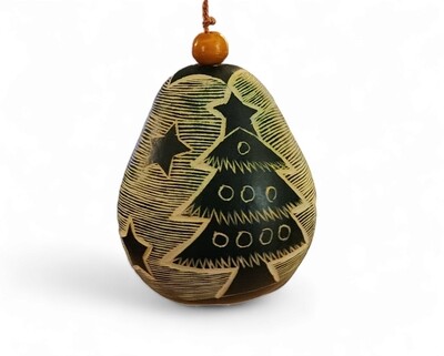Dried Gourd Carved Ornament by Sanyork Fair Trade