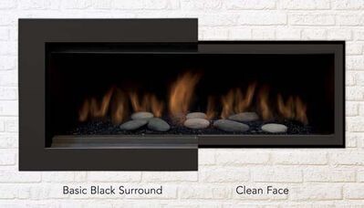 Sierra Flame Austin Clean Face Black Surround with Safety Barrier