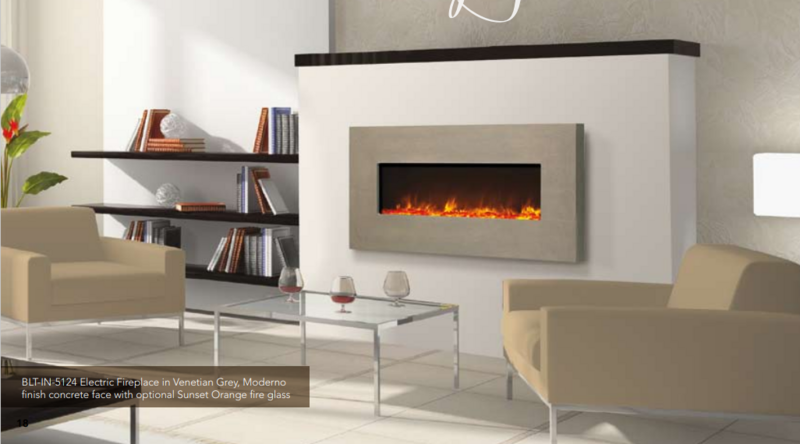 Amantii Artisan Series 51" Electric Show Fireplace- Venetian Grey Honed Stone Surround (No Heat, No Fan)