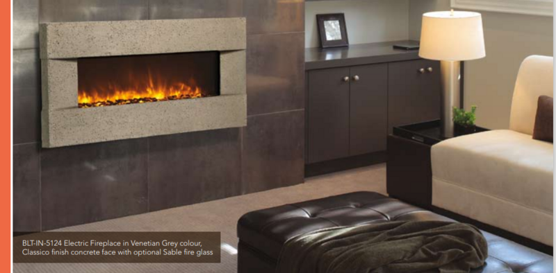 Amantii Artisan Series 51" Electric Show Fireplace- Venetian Grey Natural Stone Surround (No Heat, No Fan)