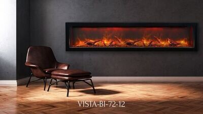 Amantii Vista Series Indoor or Outdoor Electric Built-in only with Black Steel Surround