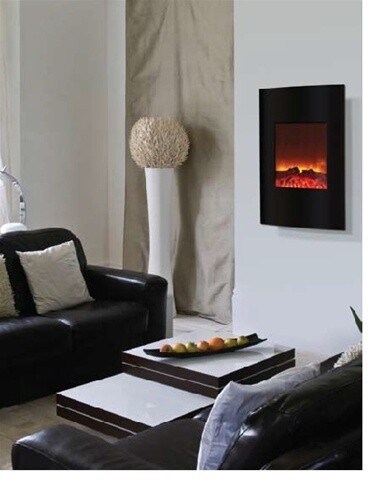 ​Amantii Vertical Convex Electric Fireplace - Wall Mount ONLY 21" X 34"