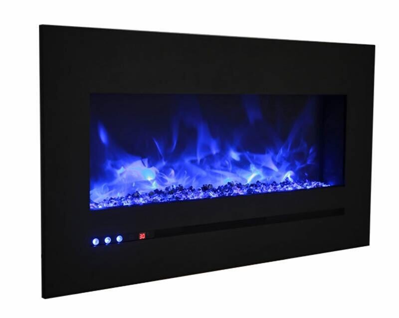 Sierra Flame 26" Electric Fireplace with Steel Surround & Glass Media