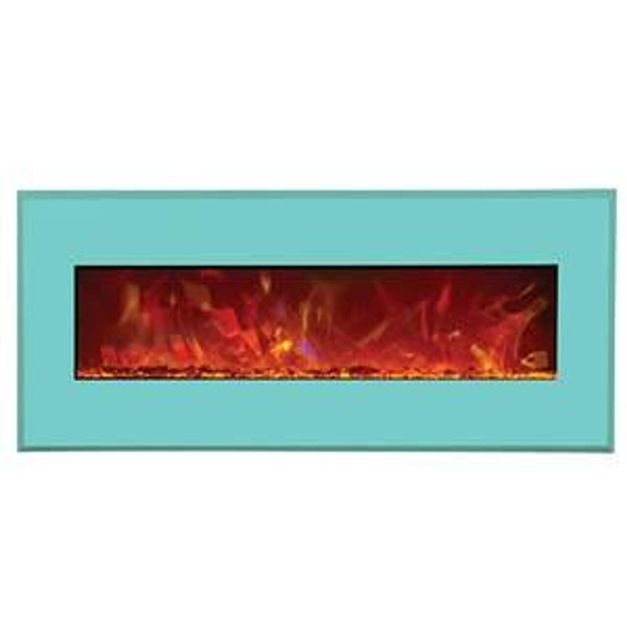 Amantii 43" Wall Mount or Built In Electric Fireplace - Coastal Blue Steel Surround