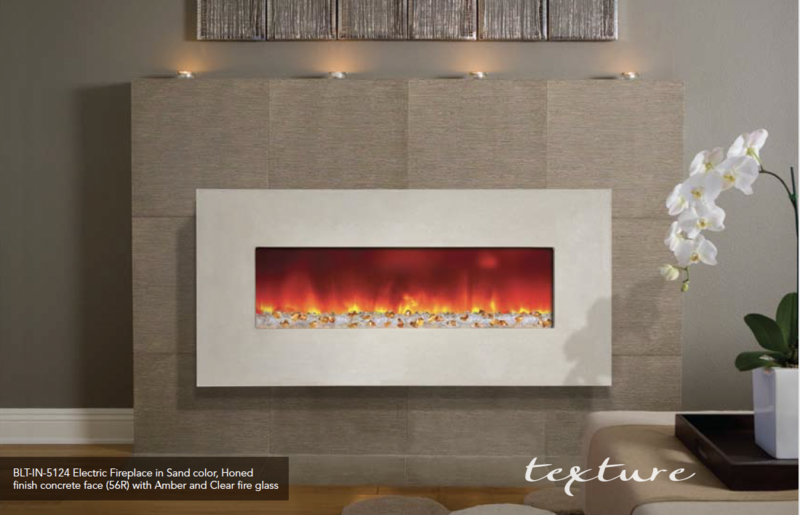 Amantii Artisan Series 51" Electric Show Fireplace- Venetian Grey Natural Stone Surround (No Heat, No Fan)
