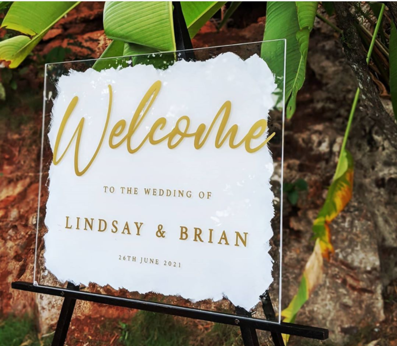 Painted Acrylic Welcome Sign