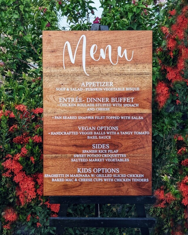 Wooden Menu