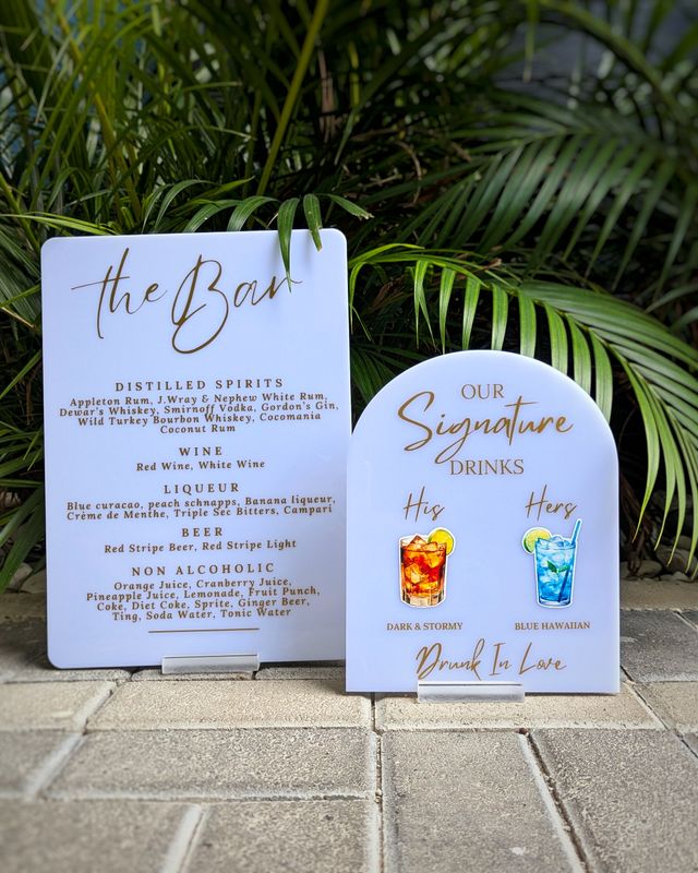 Acrylic Menu