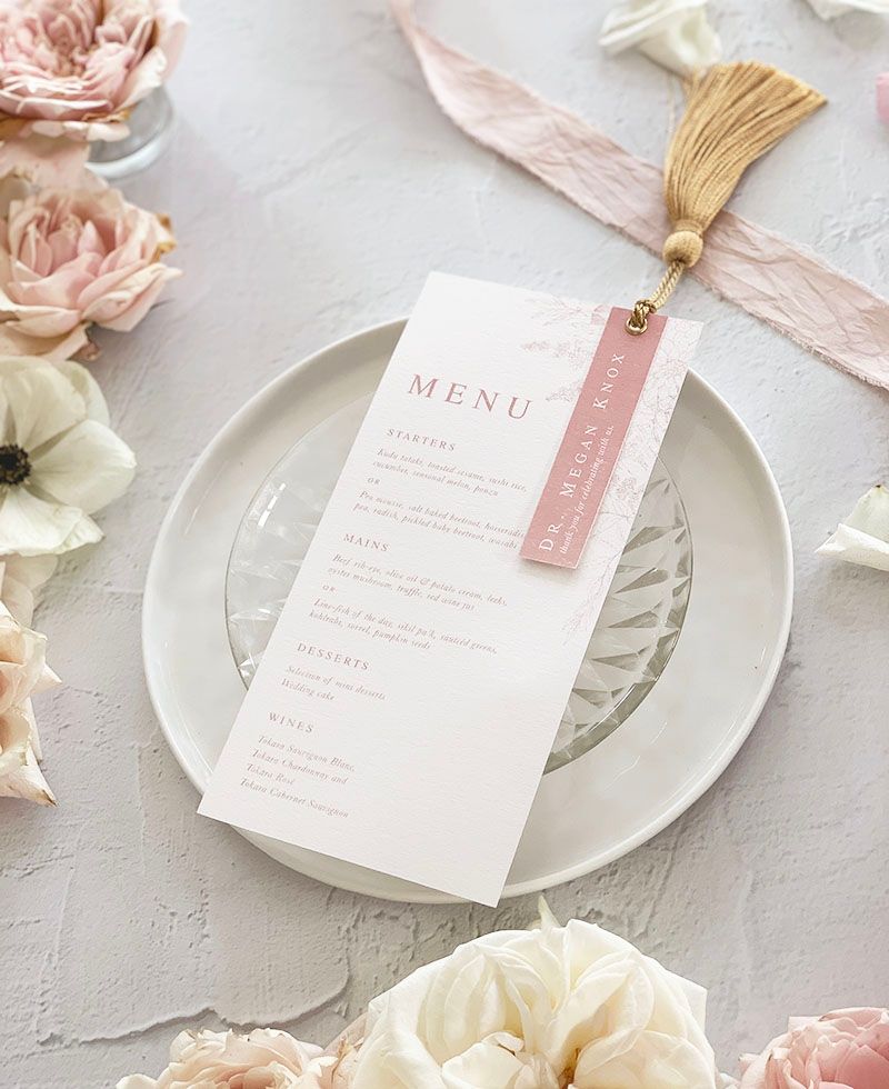Menu and Place Card Combo 