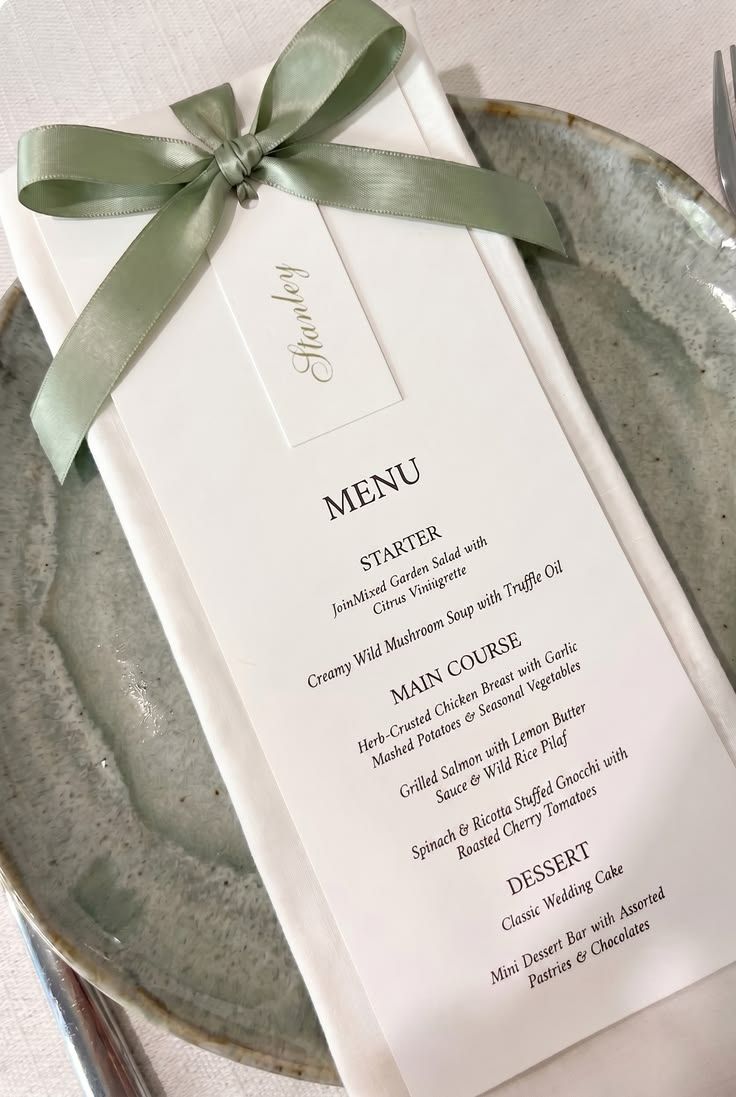 Menu and Place Card Combo 