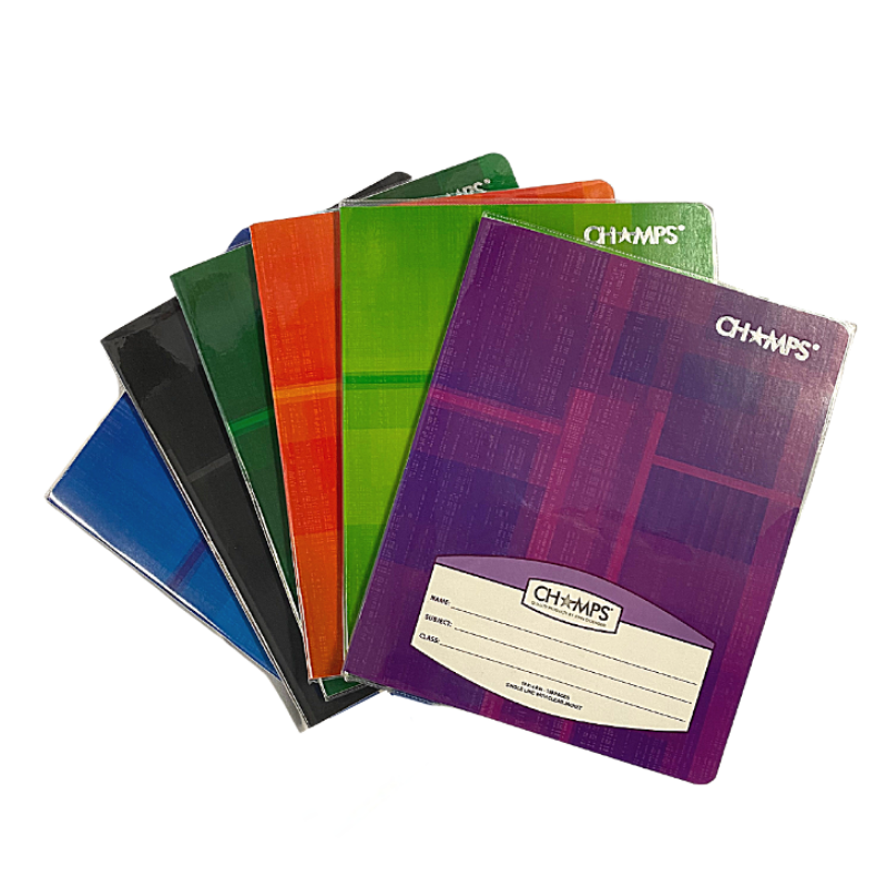 Exercise Book With Clear Jacket Cover - Single Line - 10&quot; x 8&quot; - 60shts / 120pgs