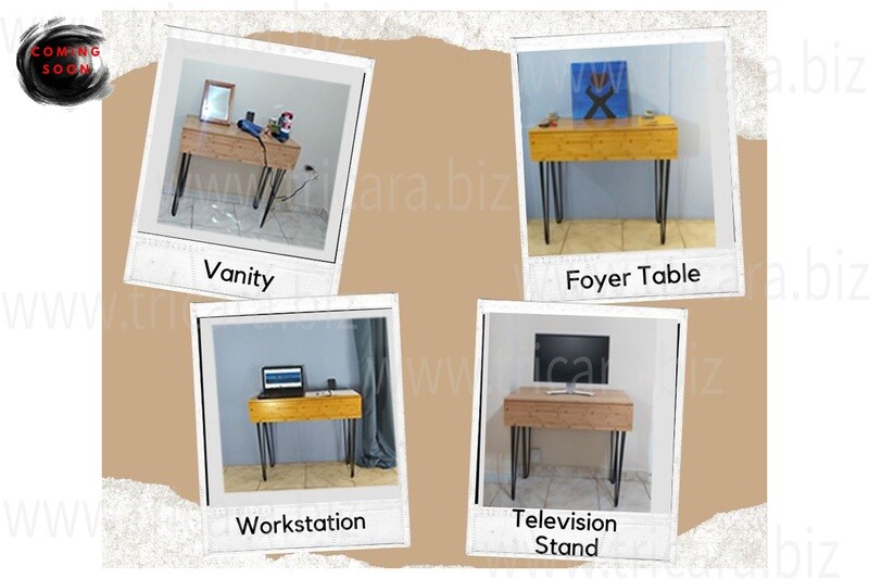 Mid Century Modern Multi- Purposed Minimalist Desk, With Phone/Tablet Holder and Hair Pin Legs - COMING SOON