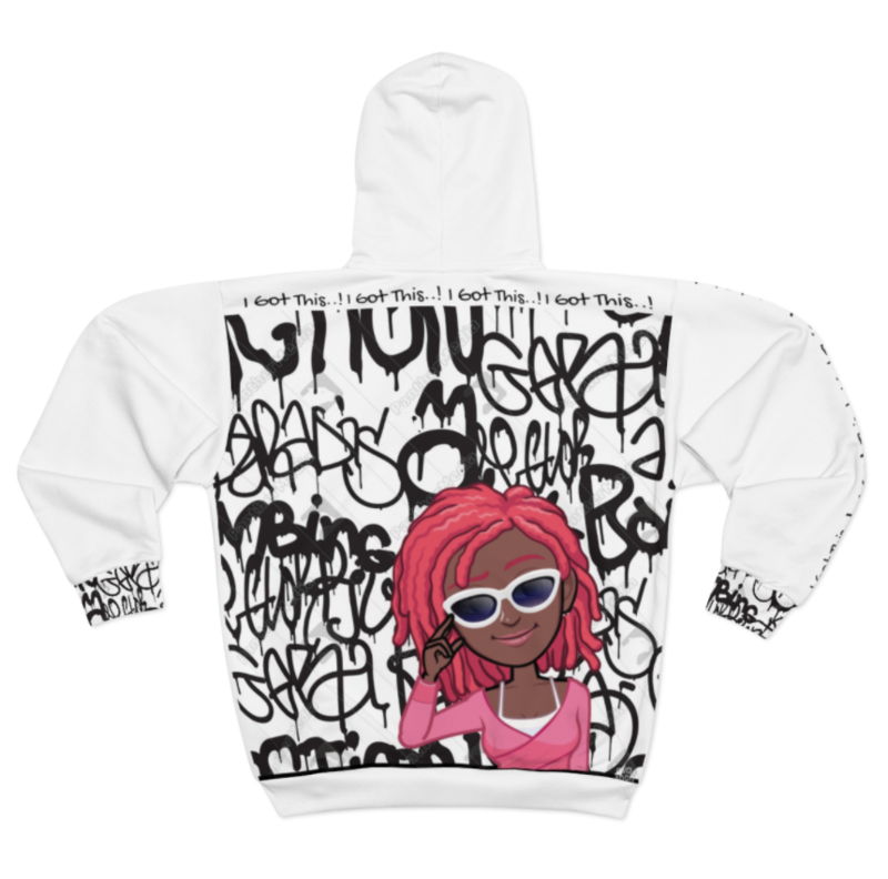 AOP Unisex Zip Hoodie-Women