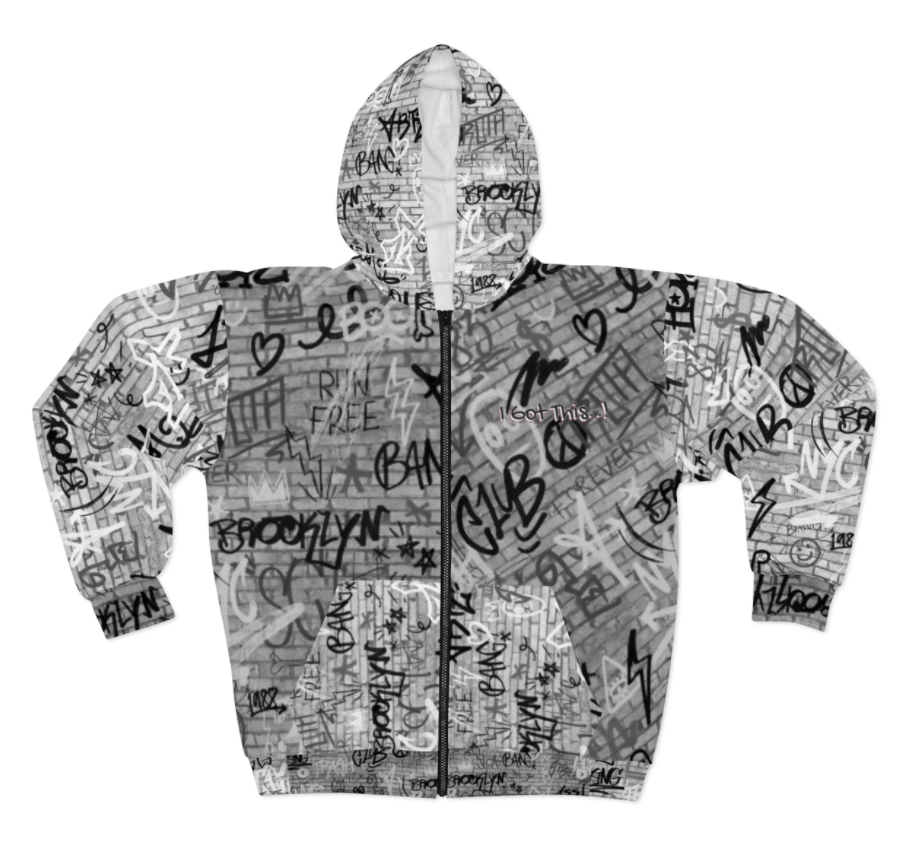 AOP Unisex Zip Hoodie-Street Camo