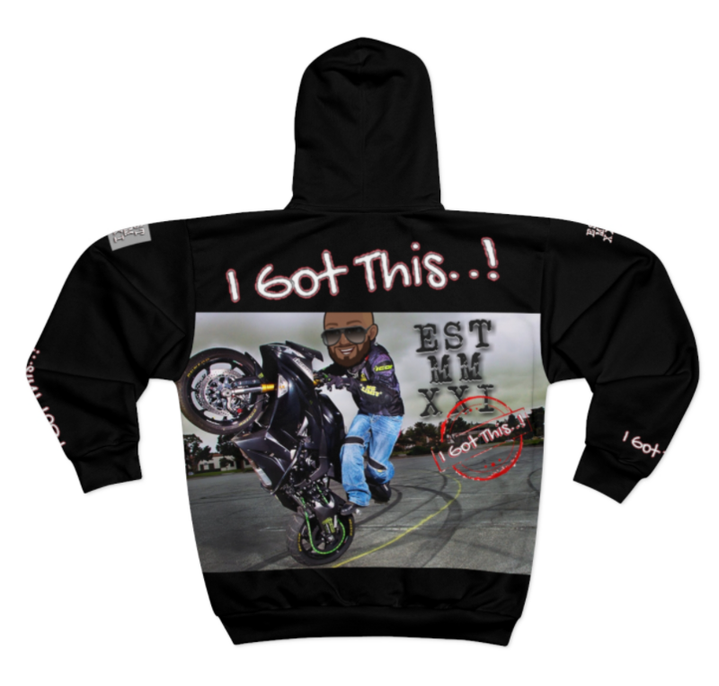 AOP Unisex Zip Hoodie-MMXXI BLACK