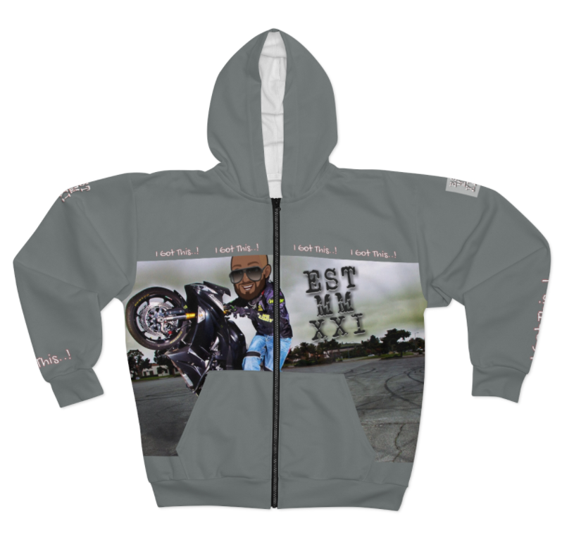 AOP Unisex Zip Hoodie-MMXXI GRAY