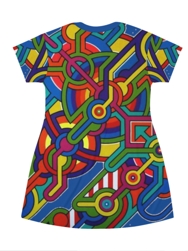 All Over Print T-Shirt Dress - COLOUR CIRCUIT