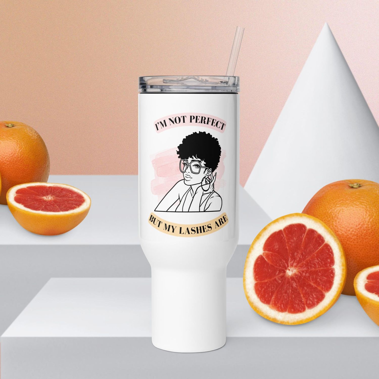 &quot;I&#39;m Not Perfect&quot; 40 oz. Travel Mug w/Handle