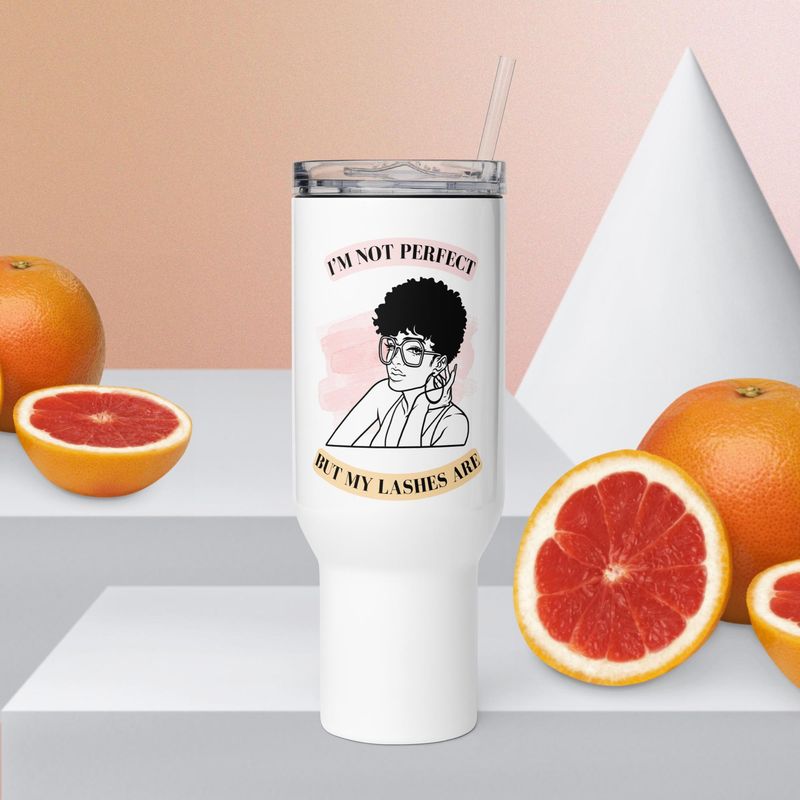 &quot;I&#39;m Not Perfect&quot; 40 oz. Travel Mug w/Handle