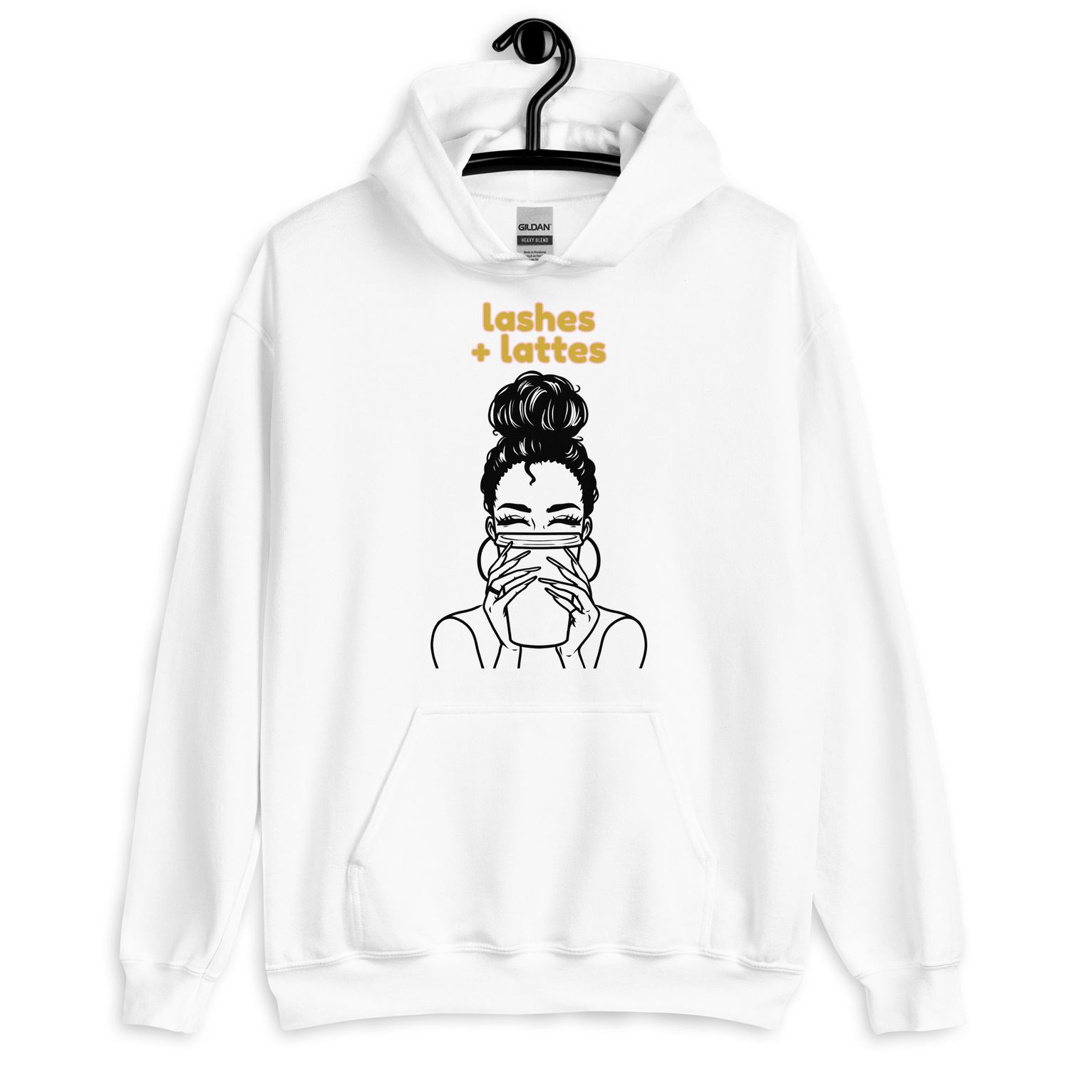 "Lashes + Lattes" Hoodie Sweatshirt