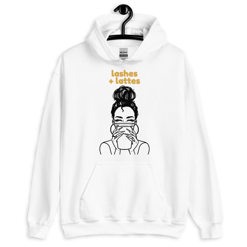 "Lashes + Lattes" Hoodie Sweatshirt