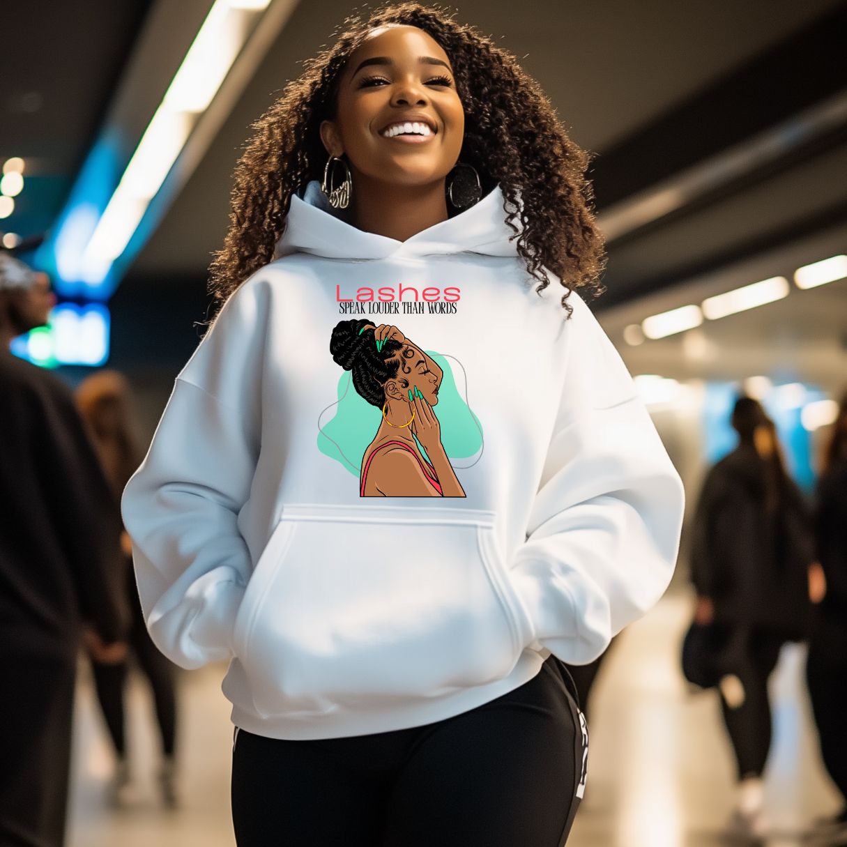 "Lashes Speak Louder" Hoodie Sweatshirt