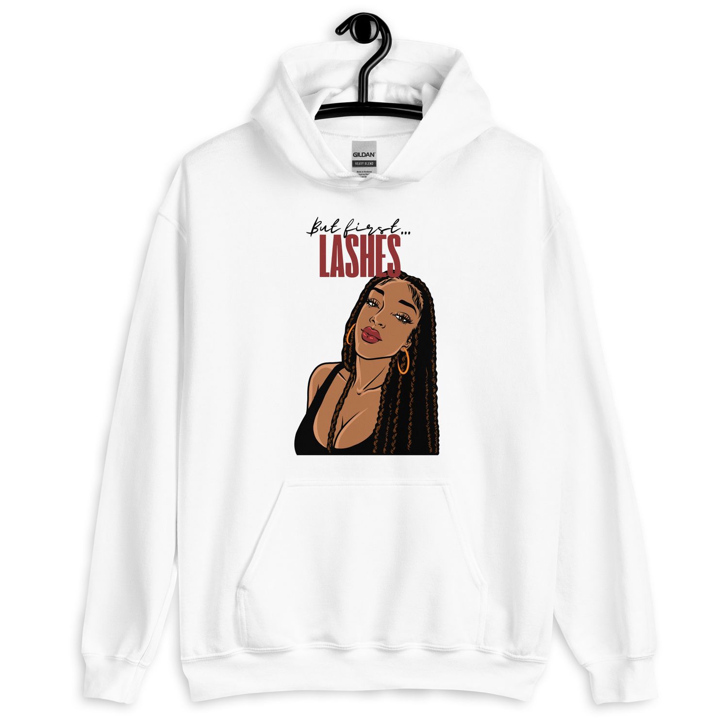 "But First Lashes" Hoodie Sweatshirt