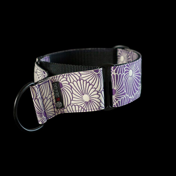 martingale collar - flowers