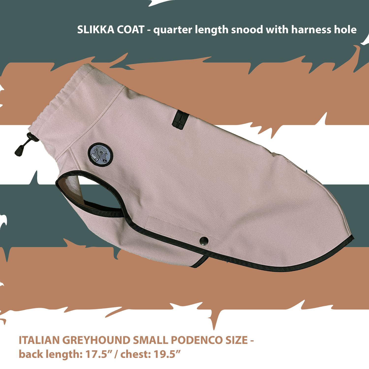 READY MADE - light coral slikka coat (17.5&quot;/19.5&quot;)