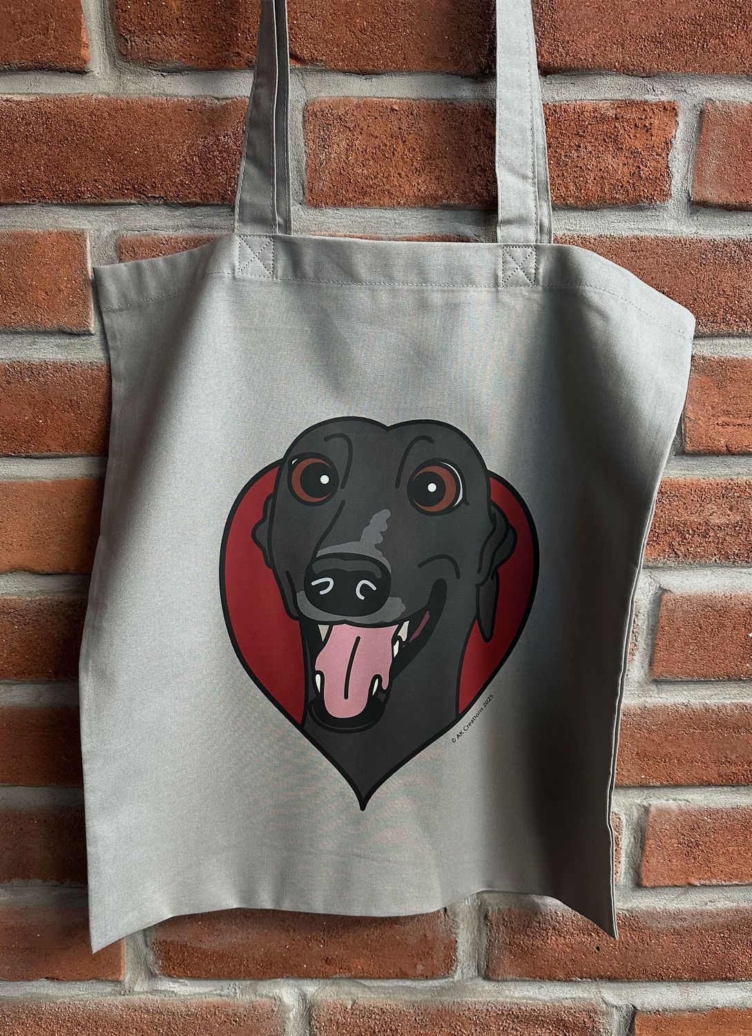 &#39;greyhound love&#39; tote bag