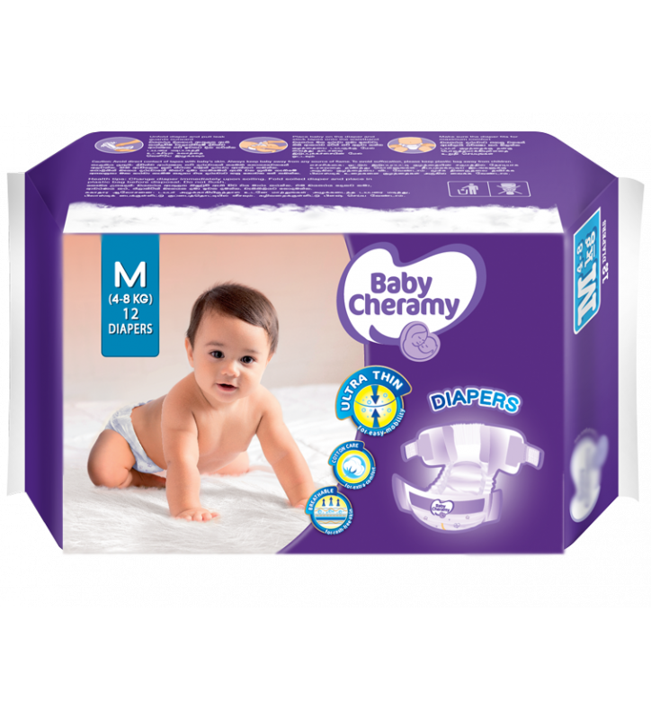 Baby Cheramy Diapers Medium 12&#39;S