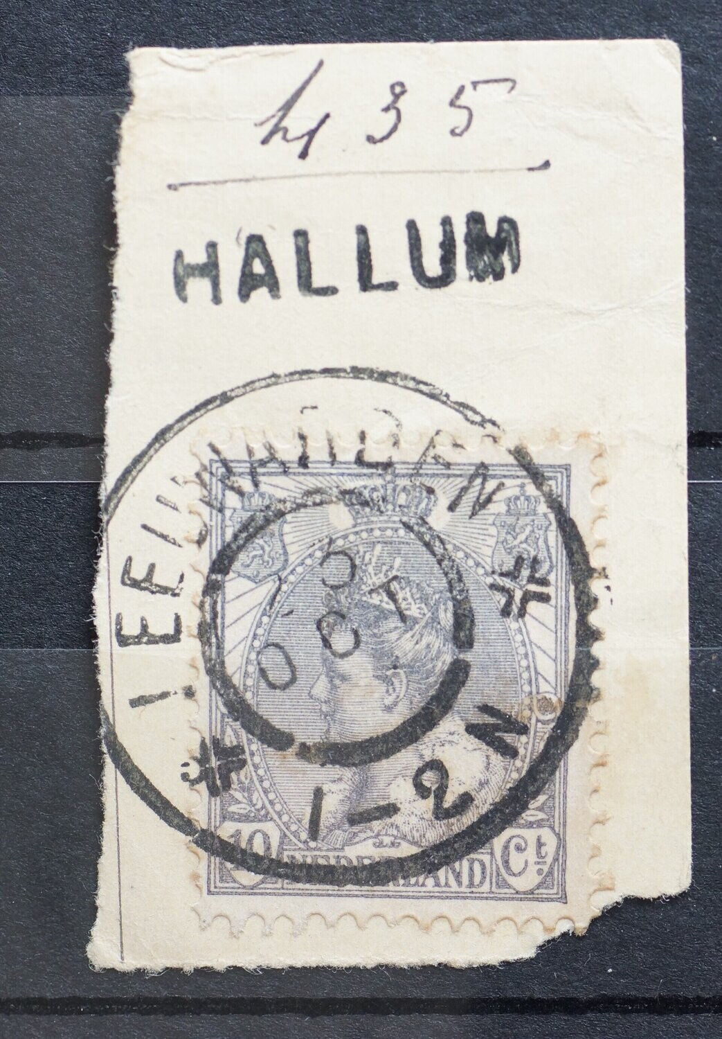 Leeuwarden op NVPH 62, kantoornaamstempel Hallum