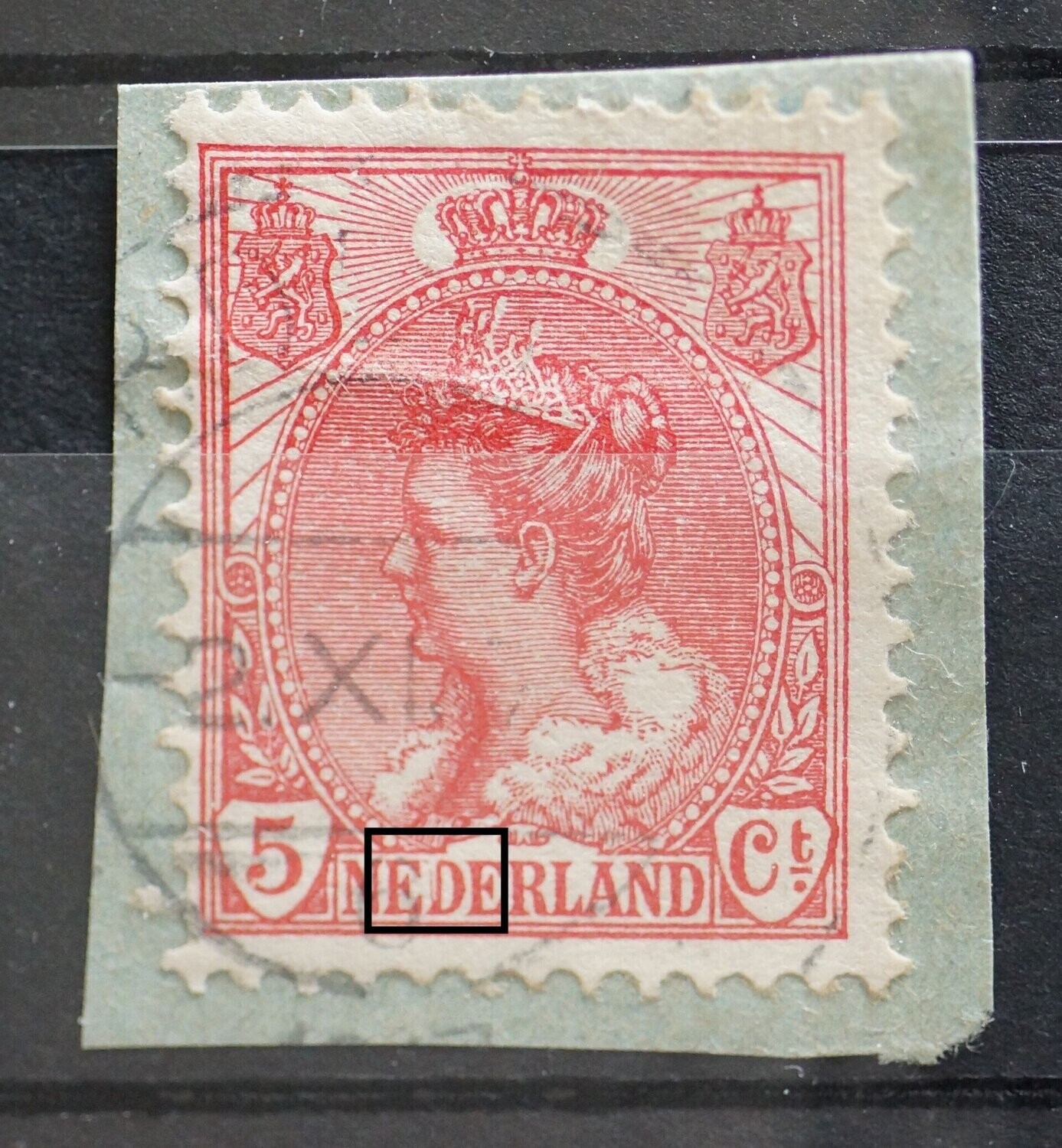 NVPH 60 - gespleten 1e D van NEDERLAND