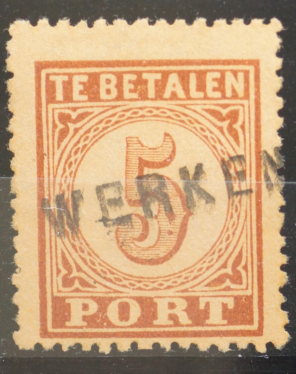 kantoornaamstempel Werken(dam) op NVPH P1