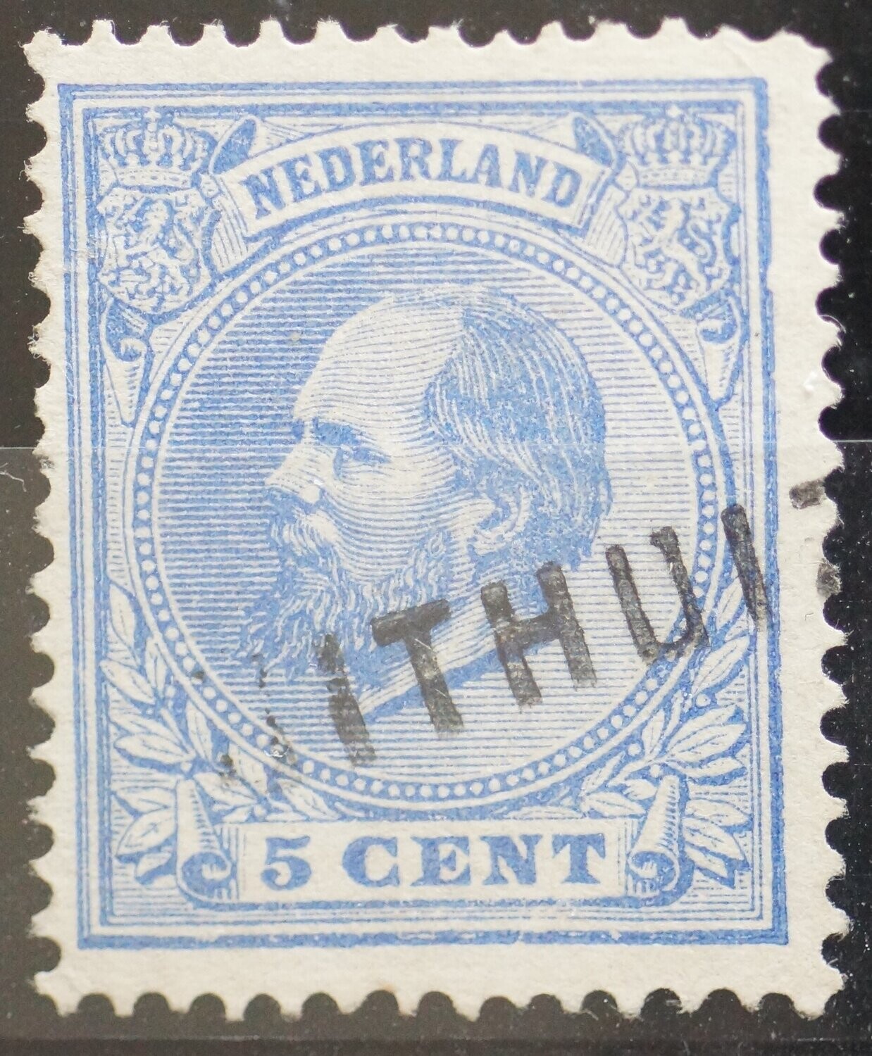 kantoornaamstempel Uithuiz(en) op NVPH 19